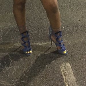 Denim Lace-Up Pumps | 1 Wear, Almost Brand New!